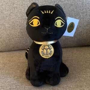 Summit Collection Black and Gold Egyptian Bastet 9” Cat Plush Stuffed Animal